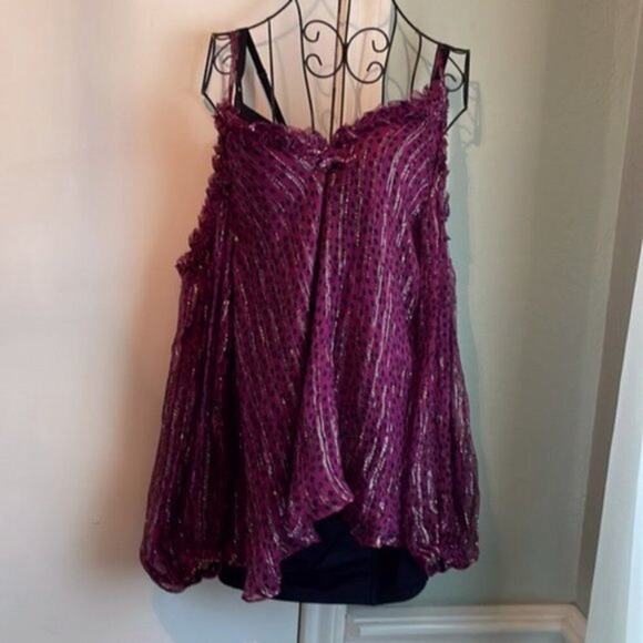 Stella McCartney Women Polka Dot Blouse raspberry colored size 6 - Picture 12 of 12